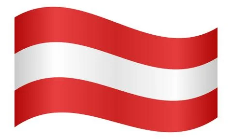 Austrian flag waving Stock Illustration
