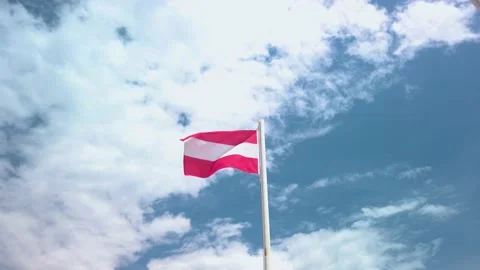 Austrian flag waving in the wind 4K stock video Video stock 219566217