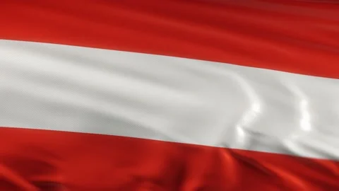 Austrian flag waving on wind seamles loop 3d animation Video stock 132505482
