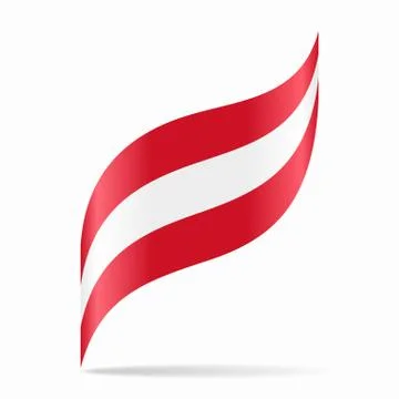 Austrian flag wavy abstract background. Vector illustration. Stock-Illustration