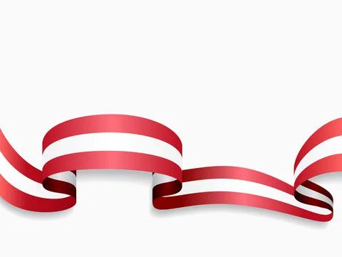 Austrian flag wavy abstract background. Vector illustration. Illustrazione stock
