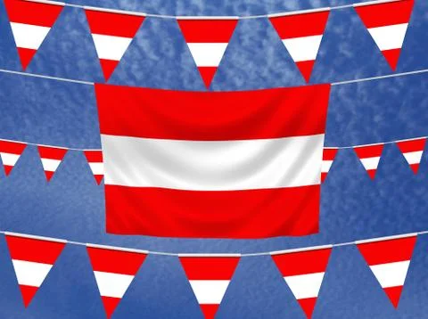 Austrian Flags Stock Illustration