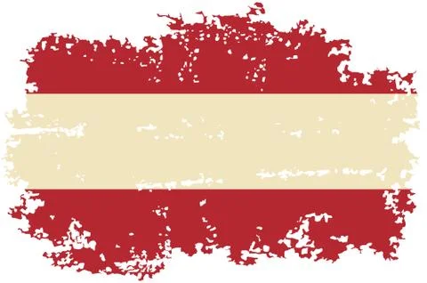 Austrian grunge flag. Vector illustration. Stock Illustration