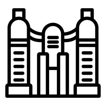 Austrian heritage icon outline vector. Historical famous edifice Ilustración de archivo