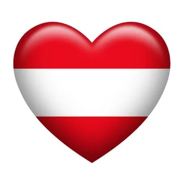 Austrian Insignia Heart Shape Stock Illustration
