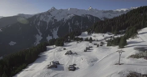 Austrian Mountain Landscape Aerial Stock Footage 75365267