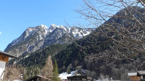 Austrian mountain view Stock Footage 121450586