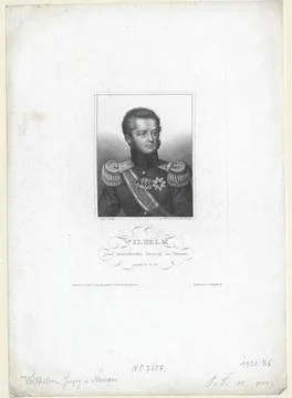 Austrian Museums, 17th-20th ct, Wilhelm, Duke of Nassau breast image in uniform: 写真素材