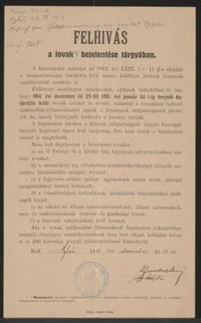 Austrian Museums, 17th-20th ct, In Horse Classification - Call - Zipser Neudorf Stock Photos