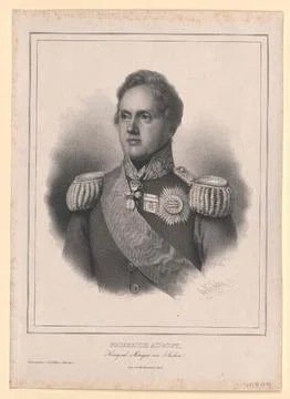Austrian Museums, 17th-20th ct, Friedrich August II., King of Saxony Lithograph: Foto stock