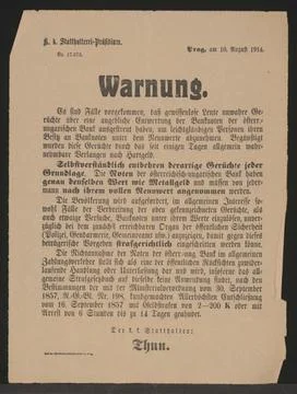 Austrian Museums, 17th-20th ct, Nominal value of banknotes - Warning - Prague Stock Photos