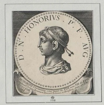 Austrian Museums, 17th-20th ct, Honorius, westrmischer Kaiser . Stock Photos