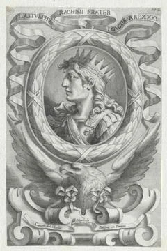 Austrian Museums, 17th-20th ct, Aistulf, King of Lombards. Stock Photos