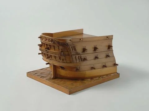 Austrian Museums, 17th-20th ct, Model of the Stern of An 84-gun ship of the Foto stock