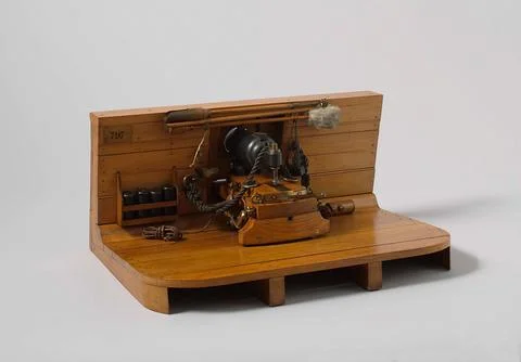 Austrian Museums, 17th-20th ct, Model or a 12-pounder Carronade on deck. Model Stock Photos