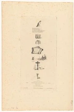 Austrian Museums, 17th-20th ct, Rebus with eight objects that together form the Stock Photos