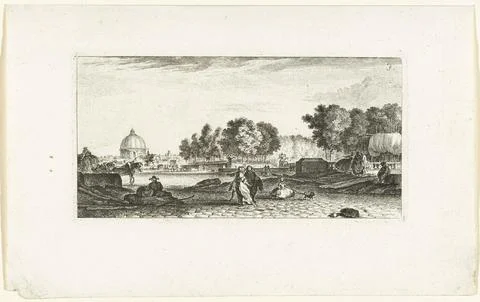 Austrian Museums, 17th-20th ct, View of the Dme des Invalides in Paris; Vues de 库存照片