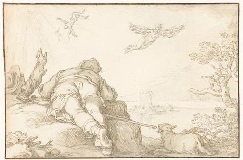 Austrian Museums, 17th-20th ct, Sky; Four elements. The fall of Icarus. Design Stock Photos