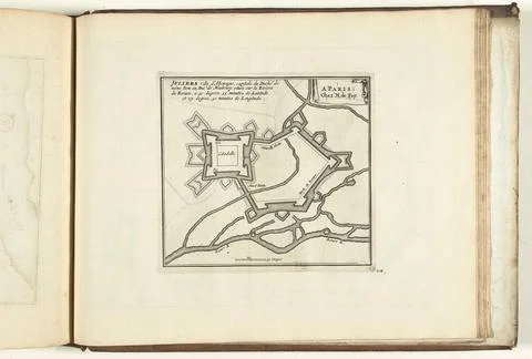 Austrian Museums, 17th-20th ct, Jlich map, 1726; Juliers Ville d'Allemagne, Fotos Stock