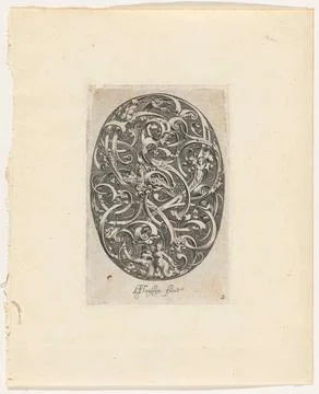 Austrian Museums, 17th-20th ct, Soil; Oval with the four elements. Oval with Stock Photos