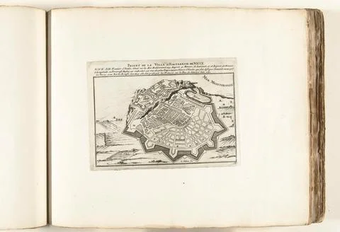 Austrian Museums, 17th-20th ct, Nice map, ca. 1702; Projet de la Ville there Stock Photos