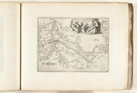 Austrian Museums, 17th-20th ct, Map of the new channel from Pontgouin to Stock Photos