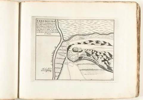 Austrian Museums, 17th-20th ct, Map of Ebrbourg, approx. 1702; Ebrbourg, Petite Stock Photos
