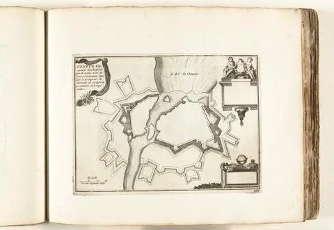 Austrian Museums, 17th-20th ct, Map of Geneva, approx. 1702; Geneva Ville Fotos Stock