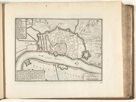 Austrian Museums, 17th-20th ct, Map of Antwerp, 1726; Anvers, Antwerp and Fotos Stock
