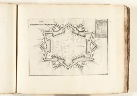 Austrian Museums, 17th-20th ct, Map of Phalsbourg, ca. 1702; PHALSBOURG Place Fotos Stock