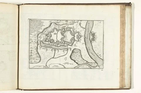Austrian Museums, 17th-20th ct, Map of Philippsburg, 1726; Philisbourg Ville Stock Photos