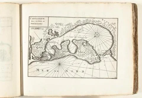 Austrian Museums, 17th-20th ct, Map of Cartagena in Colombia, ca. 1702; Fotos Stock