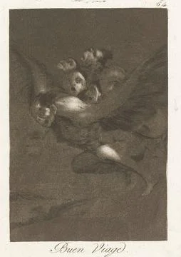 Austrian Museums, 17th-20th ct, Good trip; Buen Viage; Los Caprichos. A devil Foto stock