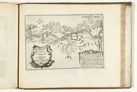 Austrian Museums, 17th-20th ct, Map of the area of Trier, 1726; Les Environs de Stock Photos