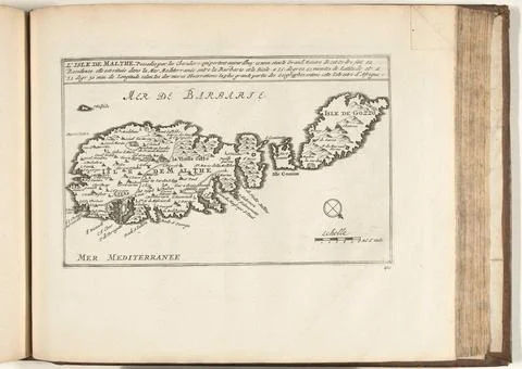 Austrian Museums, 17th-20th ct, Map of Malta, 1726; L'Isle de Malthe (...); Les Stock Photos