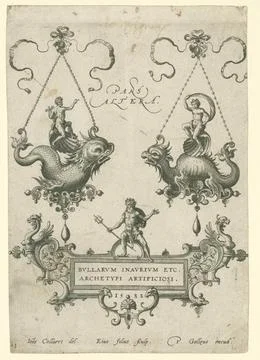 Austrian Museums, 17th-20th ct, Two hangers with Apollo and Venus on sea Stock Photos