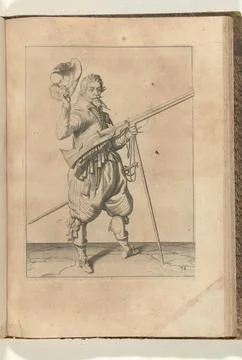 Austrian Museums, 17th-20th ct, Soldier on guard that his musket holds up 库存照片