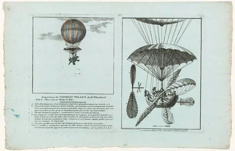 Austrian Museums, 17th-20th ct, Mr.'s hot air balloon BLANCHARD; Experience De Stock Photos