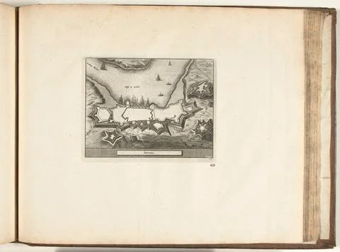 Austrian Museums, 17th-20th ct, Setbal map, 1726; Setubal; Les Forces de Fotos Stock