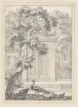 Austrian Museums, 17th-20th ct, Garden with monumental entrance to a park. Foto stock