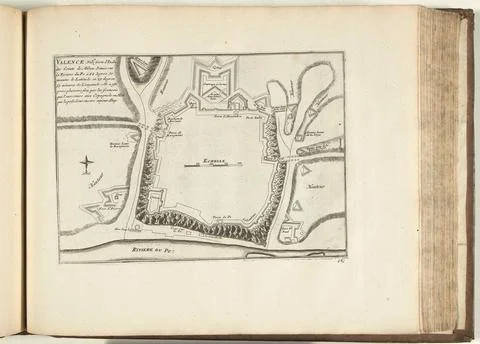 Austrian Museums, 17th-20th ct, Valve for the map of Valenza, 1726; Valence, Fotos Stock