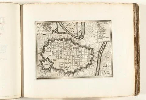 Austrian Museums, 17th-20th ct, Map of Turin, approx. 1702; Turin, Ville Fotos Stock