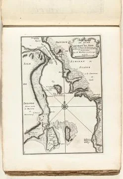 Austrian Museums, 17th-20th ct, Map of the Sont, approx. 1702; Le sund ou Stock Photos