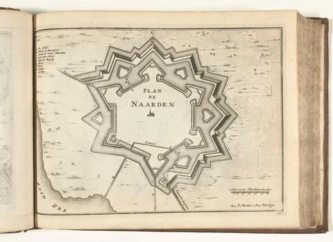 Austrian Museums, 17th-20th ct, Map of Naarden, 1726; Plan the Naarden; Les Fotos Stock