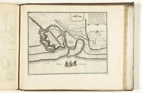 Austrian Museums, 17th-20th ct, Map of the Carlsburg Fort, 1726; Carls-Bourg Stockfoto's