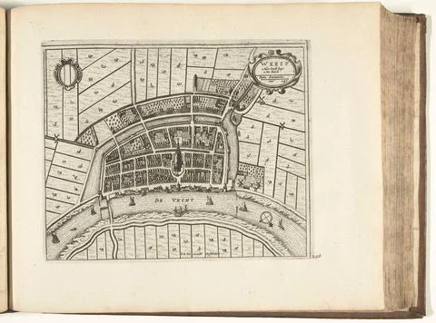 Austrian Museums, 17th-20th ct, Map of Weesp, 1726; Weesp; Les Forces de Fotos Stock