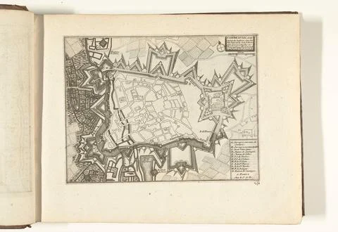Austrian Museums, 17th-20th ct, Map of Cambrai, 1726; Cambrai Ville Forte Stock Photos