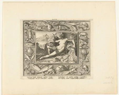 Austrian Museums, 17th-20th ct, Element water; Aqua; The four elements. The Stock Photos