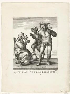 Austrian Museums, 17th-20th ct, The devil confuses the yarn, 1652; 1652. Tis Foto stock