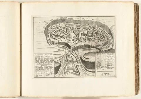 Austrian Museums, 17th-20th ct, Map of Kamien Pomorski, ca. 1702; Kamieniec Fotos Stock